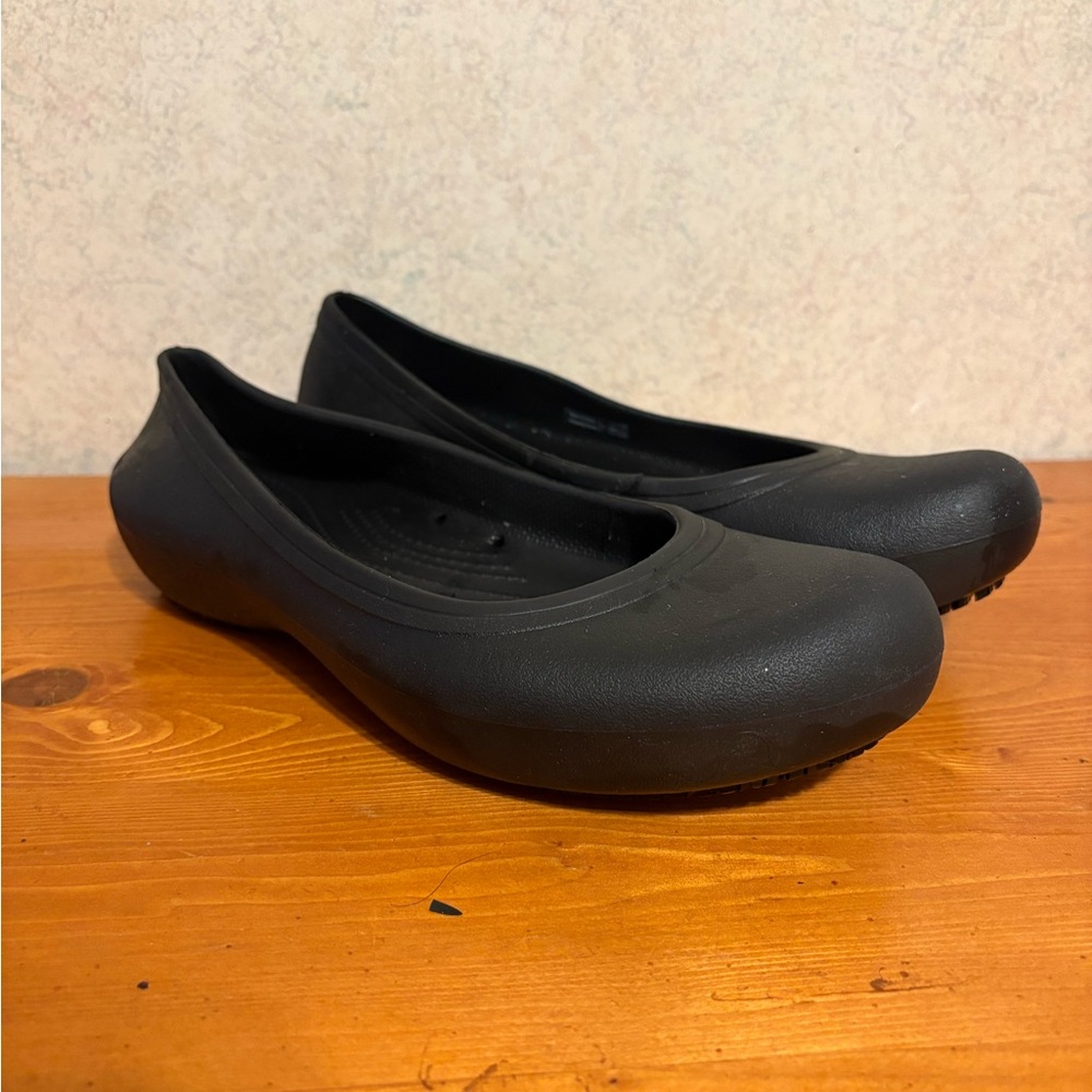 CROCS Black Women's Kadee Ballet Flat Slip-On Shoes Size 9